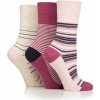 Gentle Grip dámske ponožky MIXED STRIPE 3 páry lem bez gumičiek Gentle Grip dámske ponožky MIXED STRIPE 3 páry lem bez gumičiek