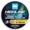 NASH Pletená šnúra Highline Extra Supple Braid UV Yellow 1200 m 0,18 mm 11,33 kg NASH Pletená šnúra Highline Extra Supple Braid UV Yellow 1200 m 0,18 mm 11,33 kg