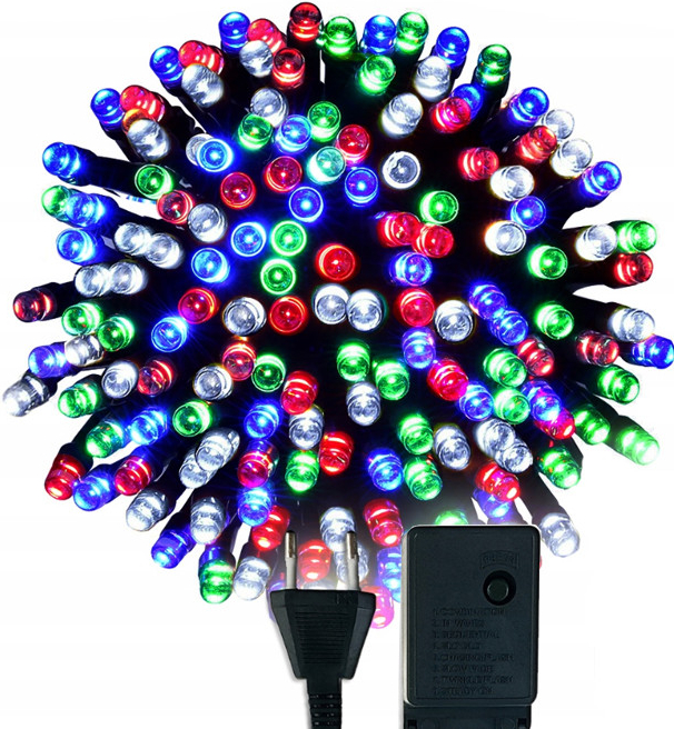 BERGE LED vianočná reťaz 100LED 10M IP20 8 funkcií viacfarebná