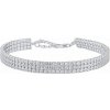 Silvego Strieborný štrasový náramok Foibé s Brilliance Zirconia 6,5 mm KRM04784BW