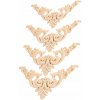 Vyrezávané rohy 4x DREVENÝ DEKOR ORNAMENT Vyrezávané rohy 4x DREVENÝ DEKOR ORNAMENT