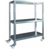 Pojazdný regál s kolieskami Biedrax, pozink - 45 x 100 x 110 cm, 3 police Pojazdný regál s kolieskami Biedrax, pozink - 45 x 100 x 110 cm, 3 police