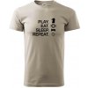Eat sleep play - šach - Klasické pánske tričko vyššej gramáže - 2XL ( Ľadovo sivá ) Eat sleep play - šach - Klasické pánske tričko vyššej gramáže - 2XL ( Ľadovo sivá )