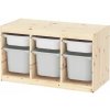 IKEA TROFAST regál, borovica + 6 úložných boxov na hračky IKEA TROFAST regál, borovica + 6 úložných boxov na hračky