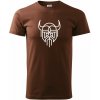 Viking logo - Klasické pánske tričko vyššej gramáže - XS ( Čokoládová ) Viking logo - Klasické pánske tričko vyššej gramáže - XS ( Čokoládová )