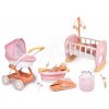 Set vanička s funkčnou sprchou a hlboký kočík Balneo Bath Soft Baby Nurse Smoby a kolíska s nočným úborom Set vanička s funkčnou sprchou a hlboký kočík Balneo Bath Soft Baby Nurse Smoby a kolíska s nočným úborom