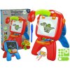 Lean Toys Multifunkčná tabuľa s projektorom a šablónami červeno-modrá