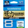 Shimano Šnúra Kairiki 8 Zelená 150m 0,19mm 12kg