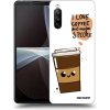 Picasee silikónový čierny obal pre Sony Xperia 10 III - Cute coffee Picasee silikónový čierny obal pre Sony Xperia 10 III - Cute coffee