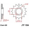 JT Reťazové koliečko JT JTF 1594-15 15T, 428 JT Reťazové koliečko JT JTF 1594-15 15T, 428