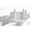 Vymalujsisam.sk Bodkovanie - Vodný hrad Leeds Castle, Anglicko 2 Farba: Zelená, Veľkosť: 40x60cm, Rám: Na drevenej doske