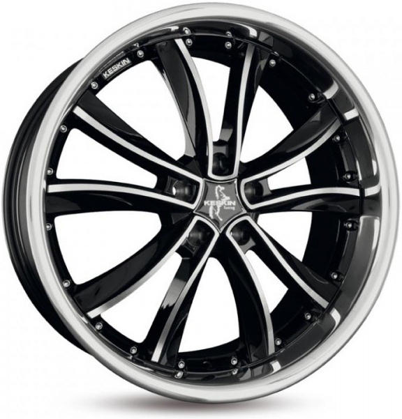 Keskin KT13 8x18 5x114,3 ET42 black polished steel lip