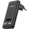 Verbatim GaN cestovní adaptér Fold 'n' Go 65W, 2×USB-C PD3.0, EU konektor, černá Verbatim GaN cestovní adaptér Fold 'n' Go 65W, 2×USB-C PD3.0, EU konektor, černá