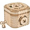 Robotime 3D drevené mechanické puzzle Trezor 158 ks