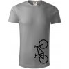 Bicykel na výšku - Tričko z organickej bavlny - 3XL ( Starostrieborná ) Bicykel na výšku - Tričko z organickej bavlny - 3XL ( Starostrieborná )
