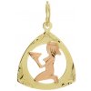 Prívesok znamenie panna z kombinovaného zlata Prívesok znamenie panna z kombinovaného zlata