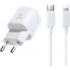 Nabíječka Joyroom JR-TG7 33W USB-A + USB-C s 30W USB-C - Lightning 1m kabelem - bílá Nabíječka Joyroom JR-TG7 33W USB-A + USB-C s 30W USB-C - Lightning 1m kabelem - bílá