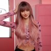 Dlhá staroružová parochňa Amber s tmavými korienkami a ofinou Dlhá staroružová parochňa Amber s tmavými korienkami a ofinou