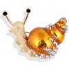 Amparo Miranda® Brošňa Pearl slimáčik BR20164 Gold-Yellow Amparo Miranda® Brošňa Pearl slimáčik BR20164 Gold-Yellow