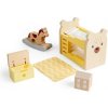 Bigjigs Toys Dřevěný nábytek do domečku pro panenky Dětský pokoj