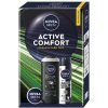 Nivea Men Active Clean sprchový gél pre mužov 250 ml + Invisible Black & White antiperspirant v spreji pre mužov 150 ml + Original krém pre mužov 30 ml kozmetická sada Nivea Men Active Clean sprchový gél pre mužov 250 ml + Invisible Black & White antiperspirant v spreji pre mužov 150 ml + Original krém pre mužov 30 ml kozmetická sada