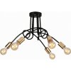 Toolight - Závesné svietidlo Paradise 5xE27 60W APP518-5C, čierna-zlatá, OSW-01102 Toolight - Závesné svietidlo Paradise 5xE27 60W APP518-5C, čierna-zlatá, OSW-01102