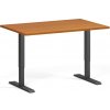 Výškovo nastaviteľný stôl, 120x80 cm, 1 motor, čierna podnož, čerešňa Výškovo nastaviteľný stôl, 120x80 cm, 1 motor, čierna podnož, čerešňa
