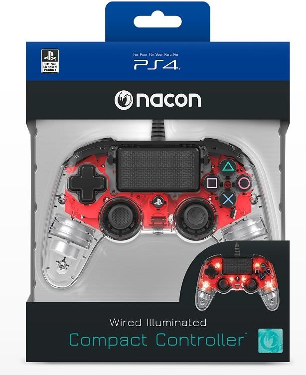 Nacon Wired Compact Controller PS4OFCPADCLRED