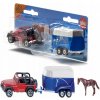 SIKU Blister 1651 Terénne auto s prívesom a koňom 1:87