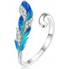 For Silver Prsteň Modré pierko - Striebro 925 For Silver Prsteň Modré pierko - Striebro 925