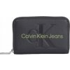 Calvin Klein peňaženka z ekologickej kože čierna - dámska Calvin Klein peňaženka z ekologickej kože čierna - dámska