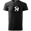 Sablio Tričko s potlačou Futbalová lopta - čierne 5XL Sablio Tričko s potlačou Futbalová lopta - čierne 5XL