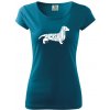 Jazvečík Dachshund Pure dámske tričko Petrolejová