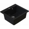 Ruvetti Ditto granitový drez 49x45 cm čierna 3001D_BC50_W Ruvetti Ditto granitový drez 49x45 cm čierna 3001D_BC50_W