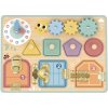 Montessori Activity board Tooky Toy pastelová Montessori Activity board Tooky Toy pastelová