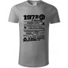 1978 v kocke tričko starostrieborná