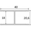 Effector - Jednoduchý profil (EASY) - B83 - Dĺžka 2 m - Farba Striebro Effector - Jednoduchý profil (EASY) - B83 - Dĺžka 2 m - Farba Striebro