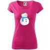 Snehuliak so šálom - Dámske tričko Pure - 2XL ( Purpurová ) Snehuliak so šálom - Dámske tričko Pure - 2XL ( Purpurová )