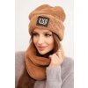 Polski Dámsky polarový komplet čiapka a nákrčník s ozdobnou nášivkou camelový hnedá One size Polski 5907302903525 Polski Dámsky polarový komplet čiapka a nákrčník s ozdobnou nášivkou camelový hnedá One size Polski 5907302903525