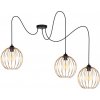 Belis | Luster na lanku MATT 3xE27/60W/230V pavúk čierna/medená | BE0737 Belis | Luster na lanku MATT 3xE27/60W/230V pavúk čierna/medená | BE0737