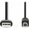 Nedis CCGL60101BK30 USB 2.0/ zástrčka USB-A - zástrčka USB-B/ k tiskárně apod., 3m, černý Nedis CCGL60101BK30 USB 2.0/ zástrčka USB-A - zástrčka USB-B/ k tiskárně apod., 3m, černý