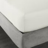 Slonovinová napínacia plachta z bavlneného saténu 90x190 cm Cotton Sateen – Bianca Slonovinová napínacia plachta z bavlneného saténu 90x190 cm Cotton Sateen – Bianca