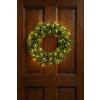 Vianočný veniec s LED osvetlením BestBerg / Ø 56 cm / 1 ks / zelená Vianočný veniec s LED osvetlením BestBerg / Ø 56 cm / 1 ks / zelená