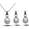 Austrian Crystal SW set Pearls - strieborný Austrian Crystal SW set Pearls - strieborný