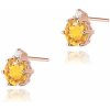 Blink-Blink Zlaté napichovacie náušnice s diamantami a Citrínom 3181RDCiB Blink-Blink Zlaté napichovacie náušnice s diamantami a Citrínom 3181RDCiB