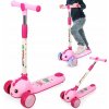 Skladacia kolobežka pre deti s osvetlenými kolesami, trojkolesová kolobežka, ružovočervená Skladacia kolobežka pre deti s osvetlenými kolesami, trojkolesová kolobežka, ružovočervená