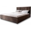 Wilsondo Manželská čalúnená posteľ s úložným priestorom Avela 160x200 - hnedá Wilsondo Manželská čalúnená posteľ s úložným priestorom Avela 160x200 - hnedá