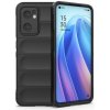 Gumený kryt Flannel na Oppo Reno 7 5G - Čierna Gumený kryt Flannel na Oppo Reno 7 5G - Čierna