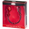 MALESATION Cock Grip s Alu Plug medium červená MALESATION Cock Grip s Alu Plug medium červená