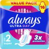 Always Ultra Day 2 Super hygienické vložky 16 ks